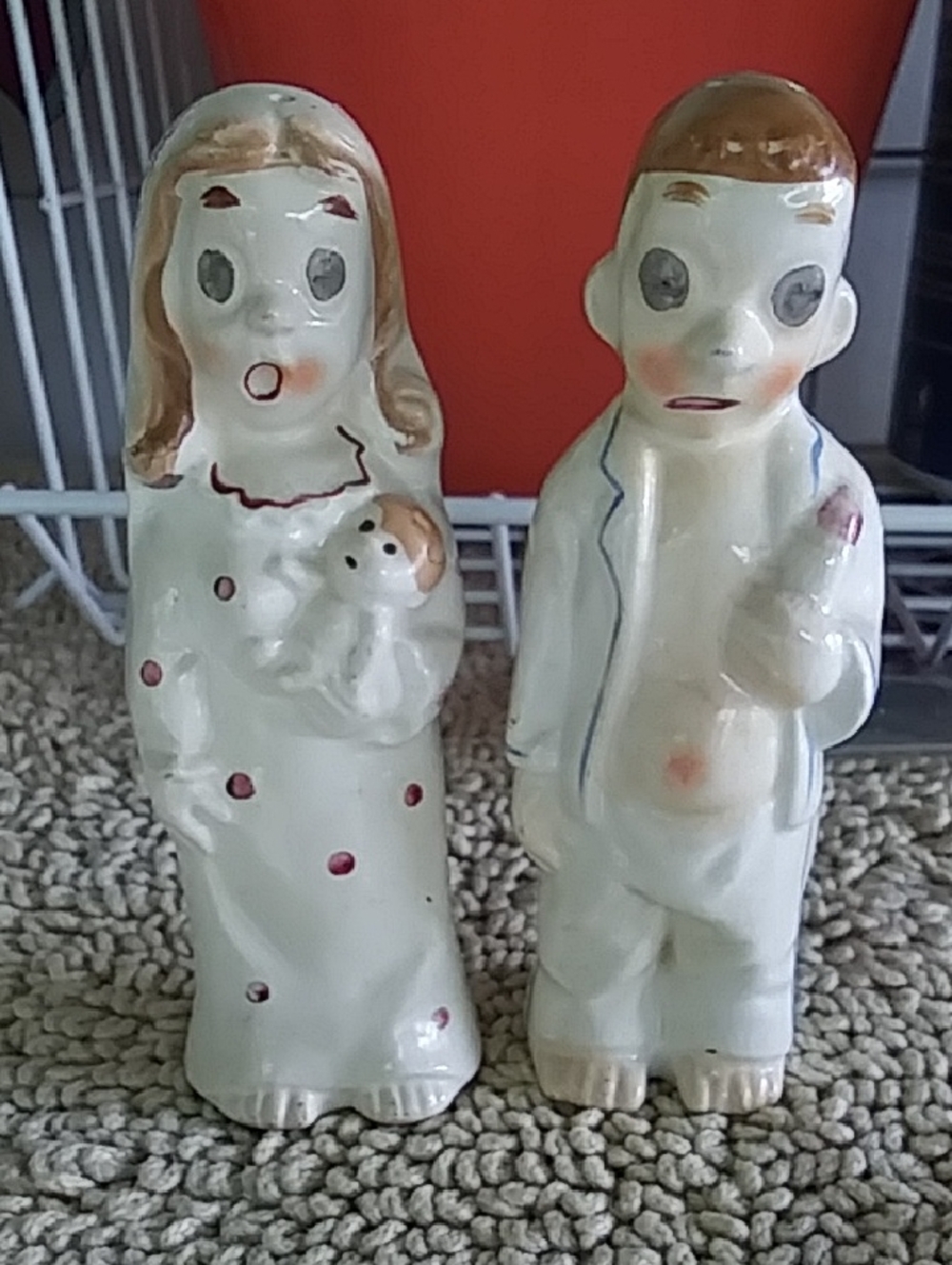 1950s 60s. Turn - About Two - Sided. Couple Salt And Pepper Shakers